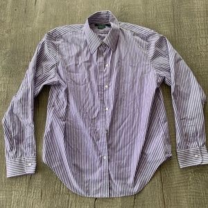 Ralph Lauren Purple Striped Button Up